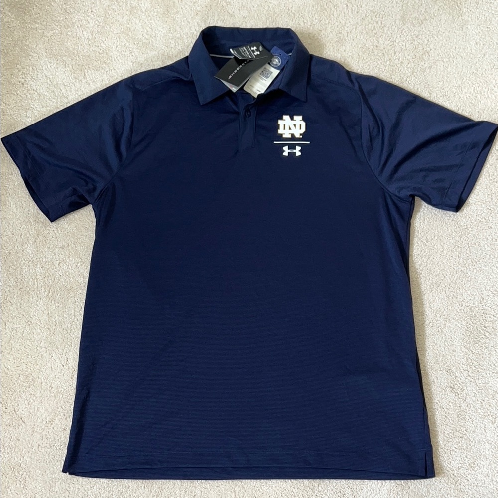 Notre Dame Under Armour Polo L NWT
